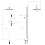 Душевая система без смесителя T20002RP240