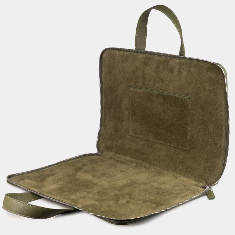 Сумка для MacBook Pro 16 - 17 из кожи теленка, зеленого цвета