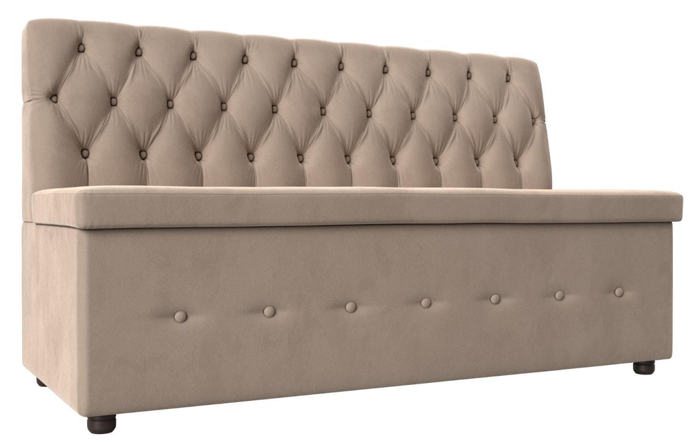 Диван кухонный прямой Вента, Бежевый, Велюр, 108760