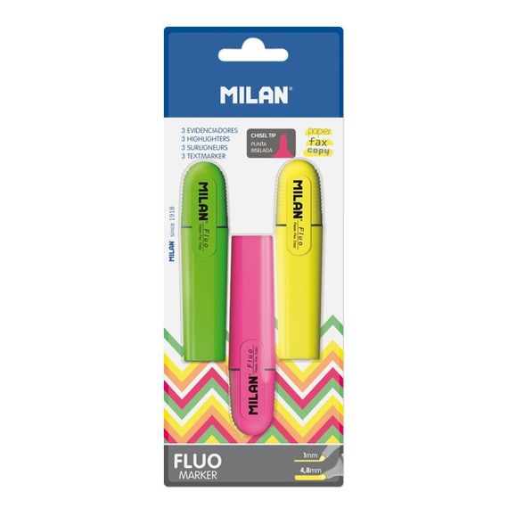 Marker \ Маркер \Blıster 3 hıgh. Green, pınk, yellow