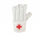 C642 Перчатки снарядные (Шингарты) Clinch Bag Gloves Cut Finger Kyokushinkai белые