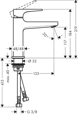 Смеситель для душа Hansgrohe PuraVida 15672000 хром