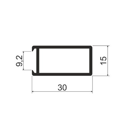 Штанга прямоугольная 5,8м серебро А00 без подсветки