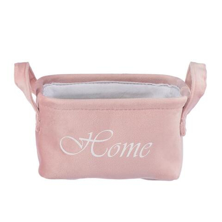 Корзина для хранения "Велюр", Д210 Ш160 В120, розовый