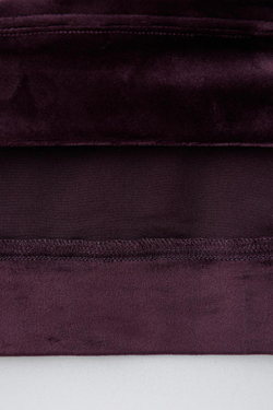 ZARA КОМПЛЕКТ ИЗ ХУДИ И БРЮК WIDE LEG ИЗ ВЕЛЮРА, СЛИВОВЫЙ