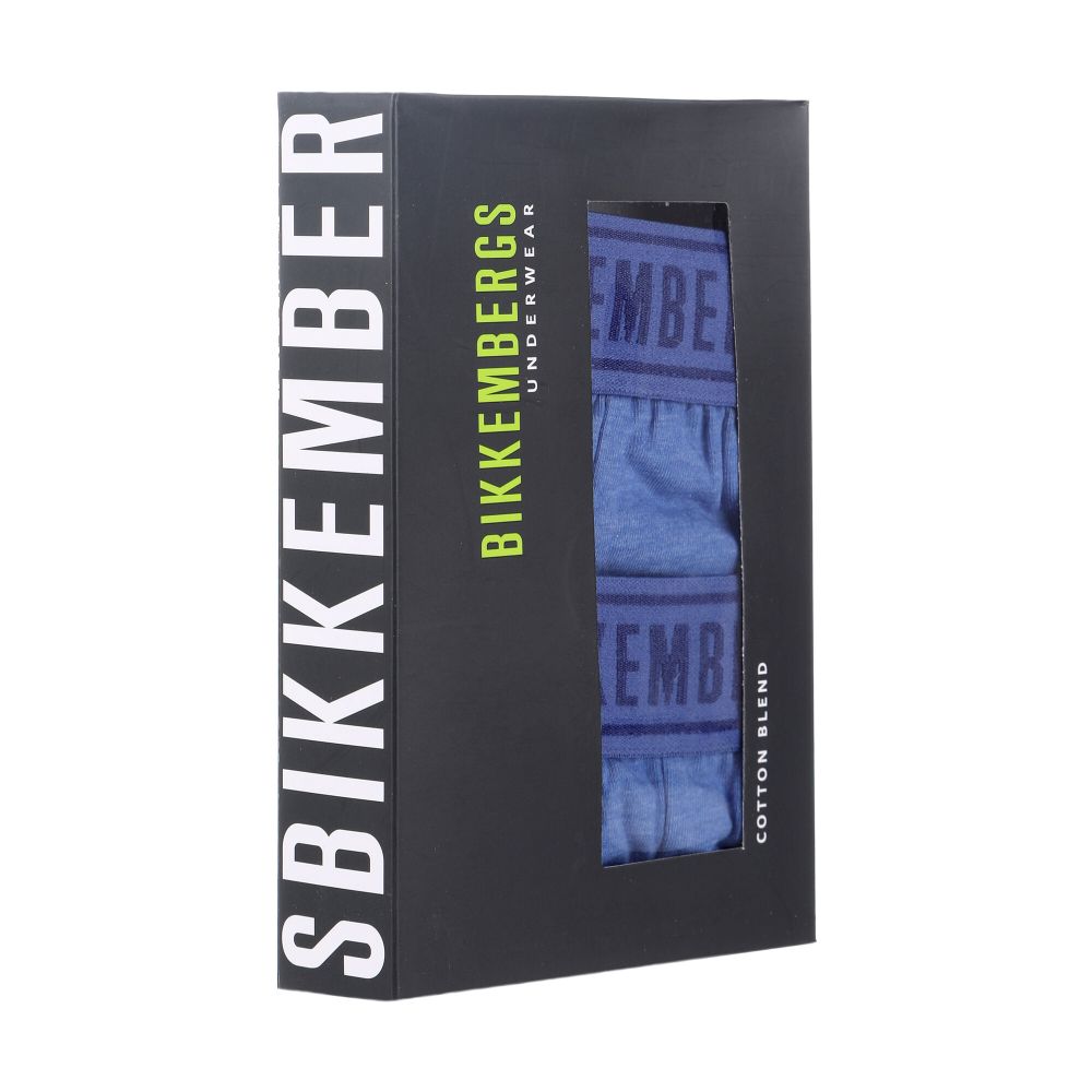Мужские трусы хипсы (синий) набор 2 в 1 Bikkembergs BKK1UTR15BI