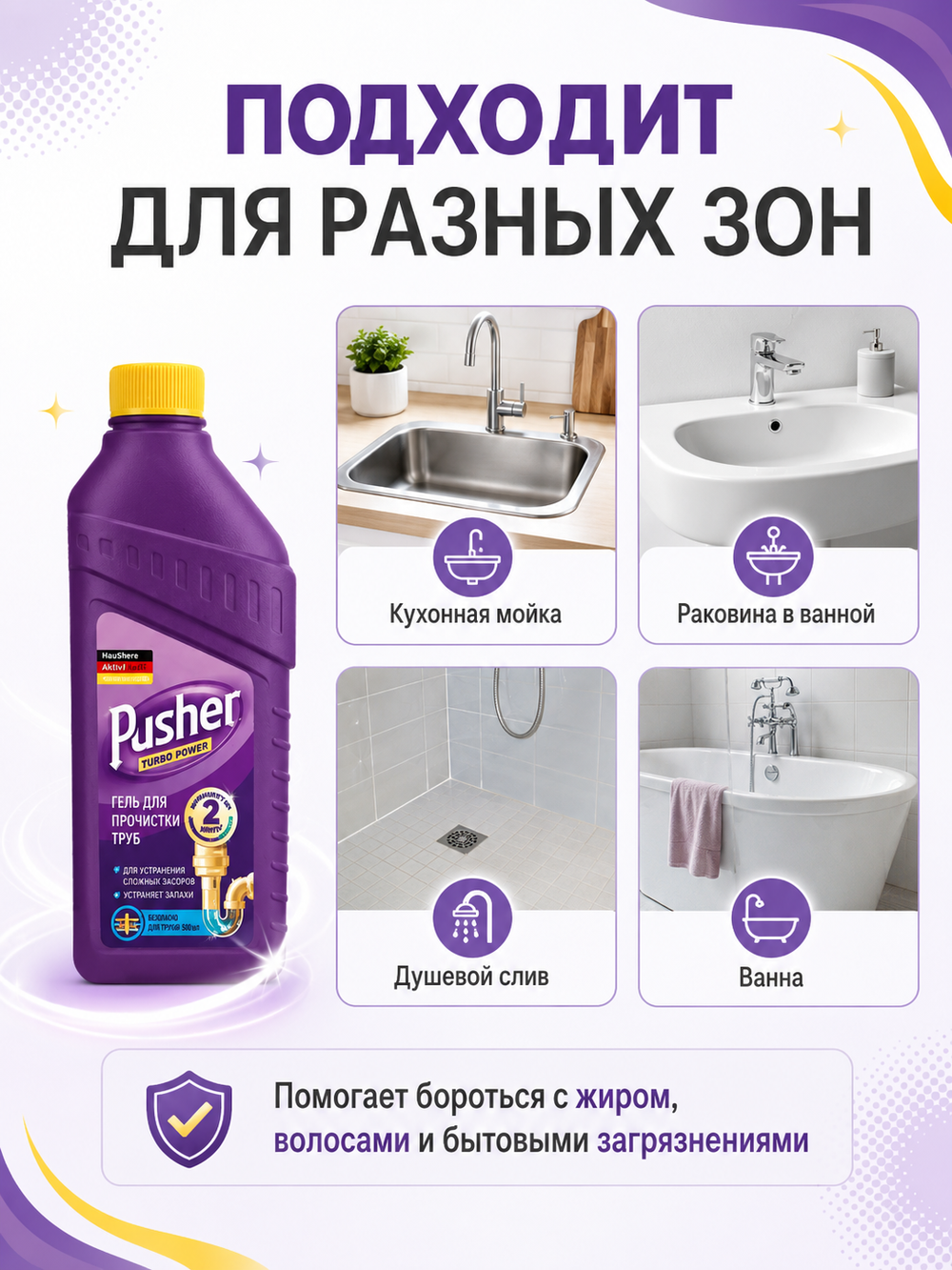 Средство для прочистки канализац.труб Dr.Aktiv 500мл