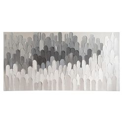 Панно декоративное с ручной росписью By Feel, 140х70 см, черно-белое