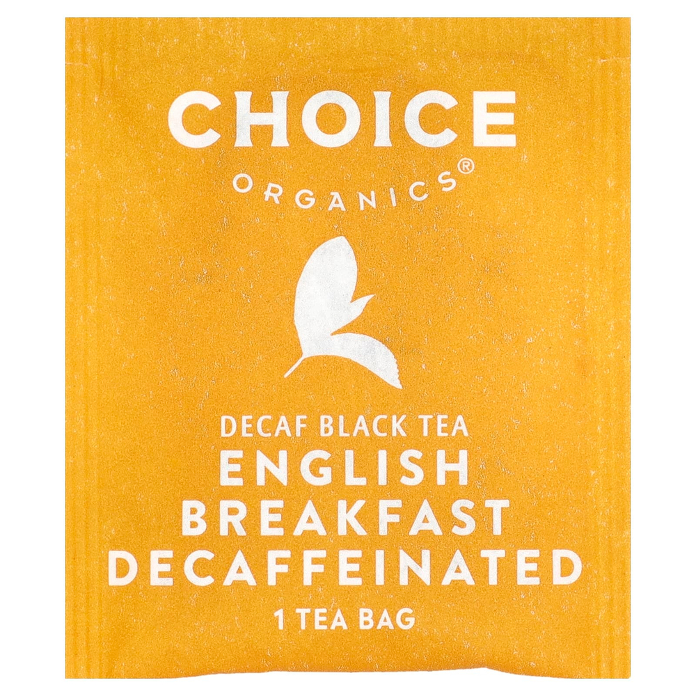 Choice Organic Teas, черный чай, «английский завтрак», без кофеина, 16 чайных пакетиков, 32 г (1,12 унции)