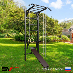 Уличная шведская стенка Sv Sport У469 (Турник-Рукоход/Стойка/Скамья/Канат/кольца/лестница)