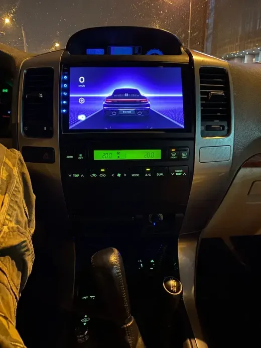 Магнитола для Toyota Land Cruiser Prado 120, Lexus GX470 (экран климата внизу) - Vaycar VA77-0456 на Android 13, 8-ядер, 4G SIM-слот
