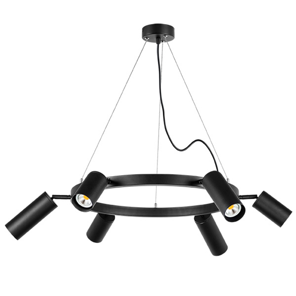 LR016373873 Люстра RULLO 6х50W GU10 ЧЕРНЫЙ (571016+214437-3+214487-3)