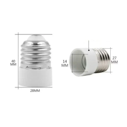 Цокольный патрон переходник Е27-Е14 медь