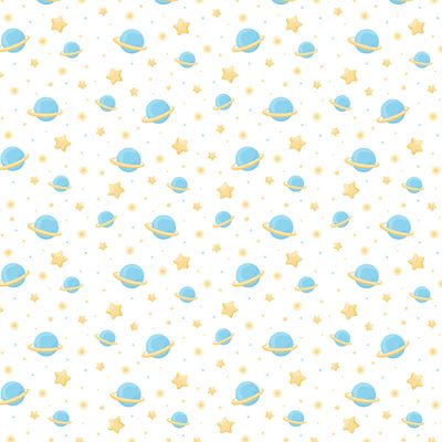 Детский принт с планетами и звездами