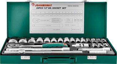 S04H4724S Набор головок торцевых 1/2"DR, 8-34 мм, 24 предмета