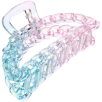 Заколка-краб для волос «Мон Пион», цепочка, микс 6 цветов, 9,5см (Блистер)