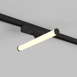 DK6438-BK Поворотный однофазный трековый светильник STROM со светодиодом L300mm 220V 10W 150° 3000K IP20 черный алюминий/акрил