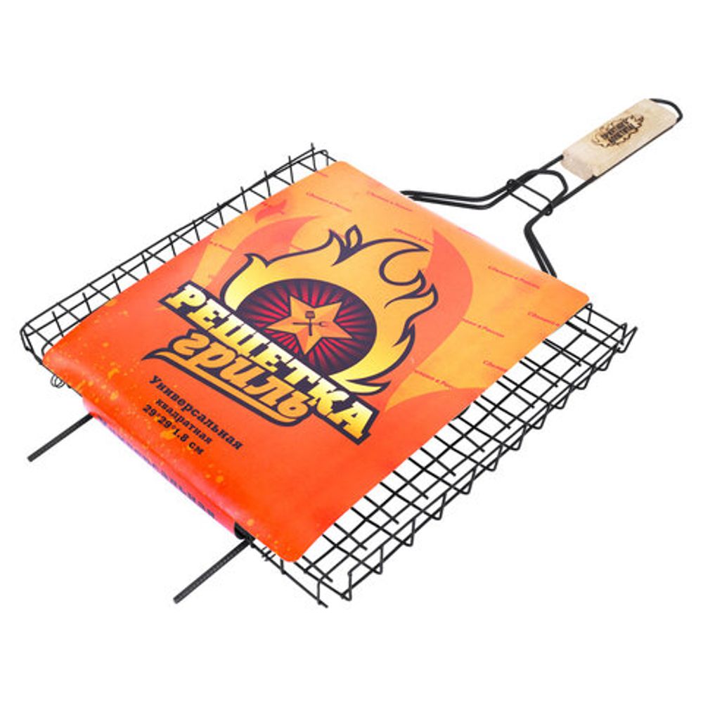 Решетка-гриль универсальная, размер 290х290 мм, глубина 18 мм, оксидированное покрытие, 101418, 701740