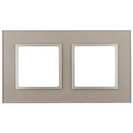 Рамка 2-м 14-5102-04 стекло Elegance шампань+шампань ЭРА Б0034491