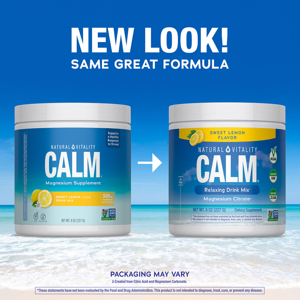 Natural Vitality, CALM®, смесь для расслабляющих напитков, сладкий лимон, 227 г (8 унций)