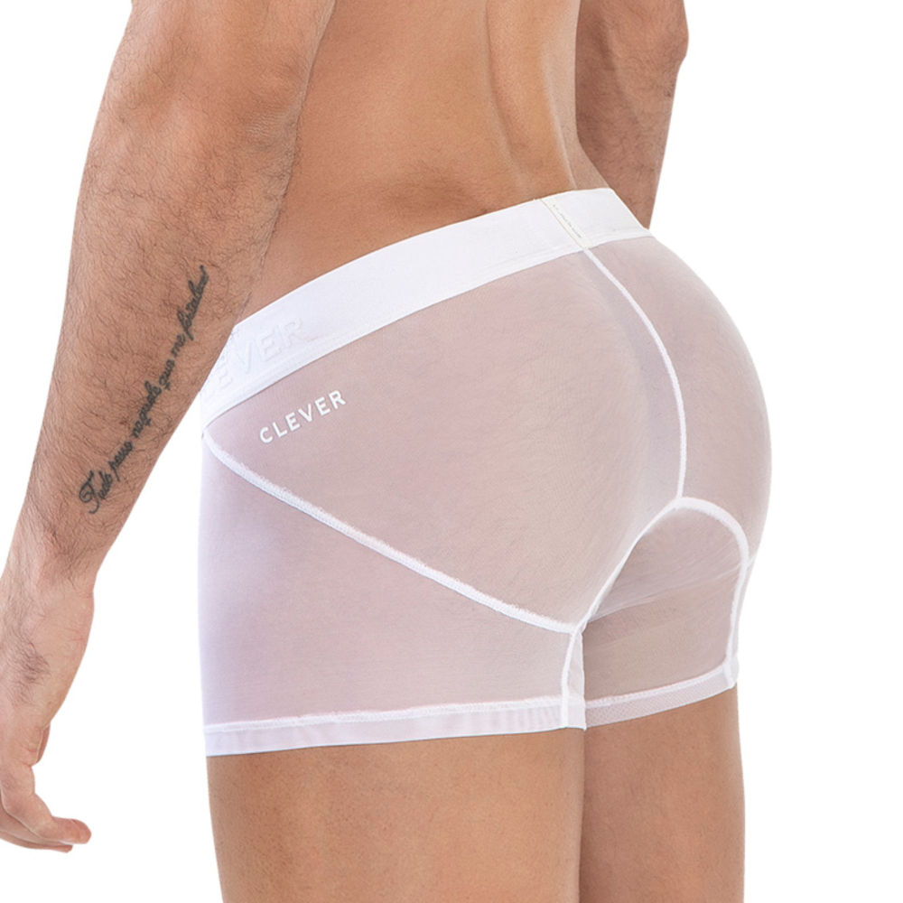 Белые прозрачные трусы-хипсы Yin Yang Trunks (Размер: XL) (Цвет: белый)