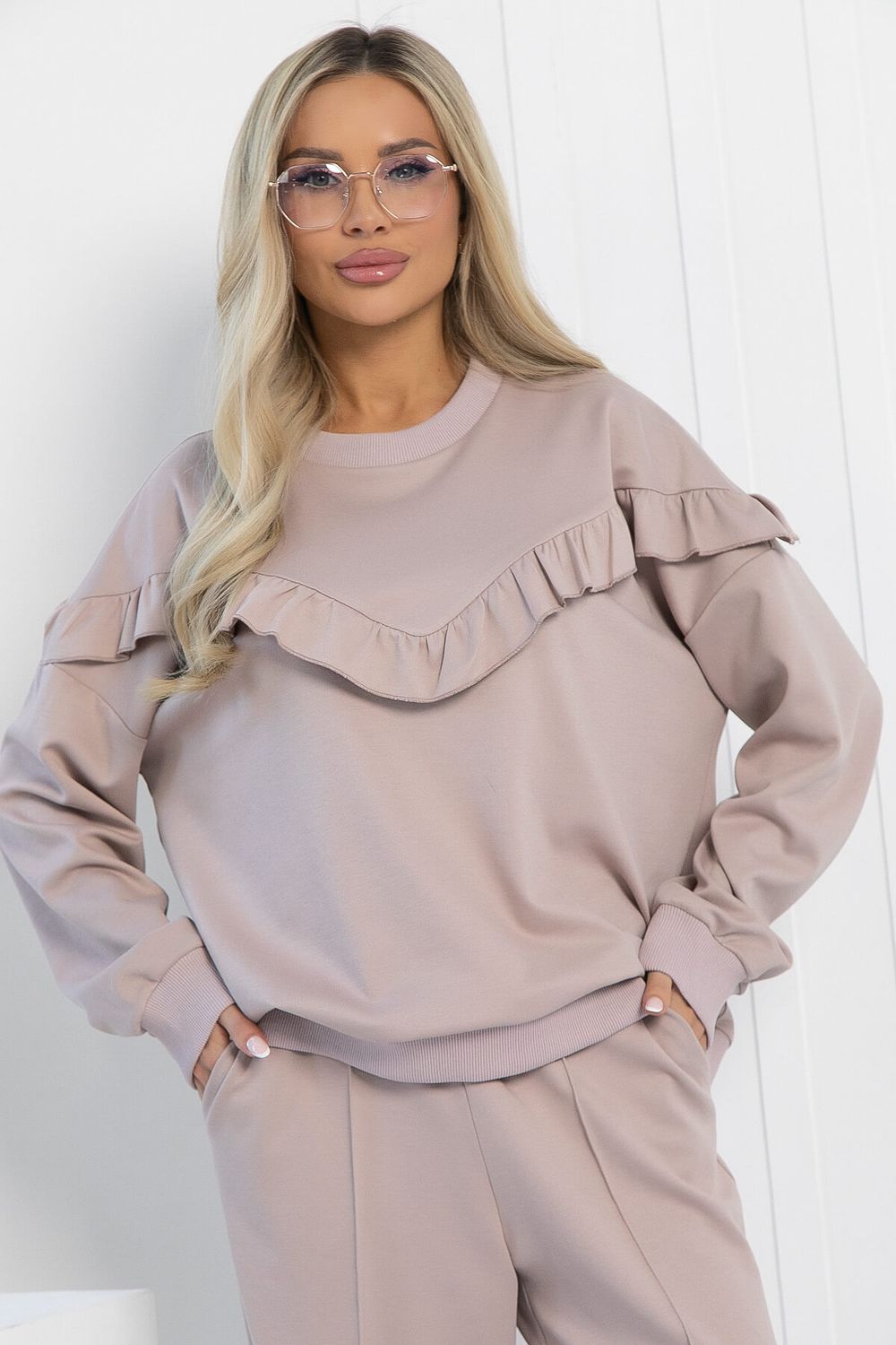 Свитшот Таллия (розовая пудра) Б13090-30М LT Collection