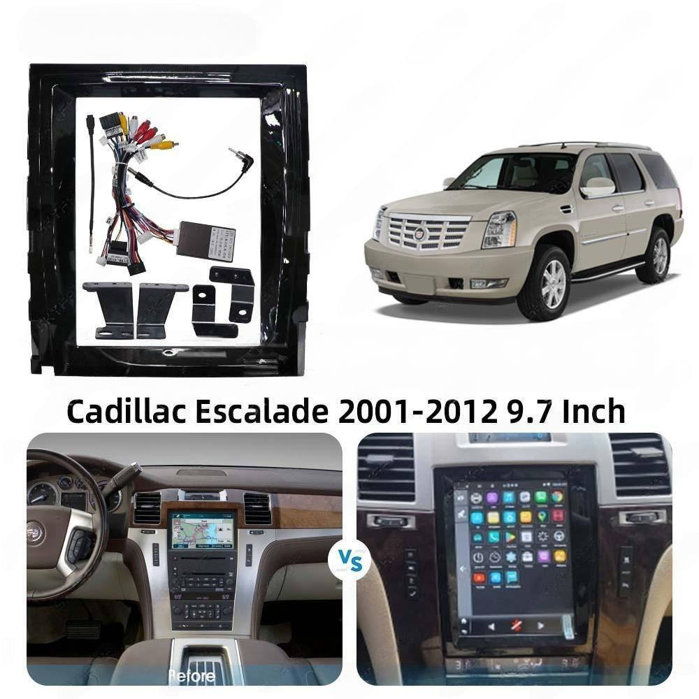 Магнитола для Cadillac Escalade 2006-2015 - Carmedia SF-C9701FW вертикальный экран 9.7" в стиле "Тесла" на Android 12, ТОП процессор, 6Гб+128Гб, CarPlay, 4G SIM-слот