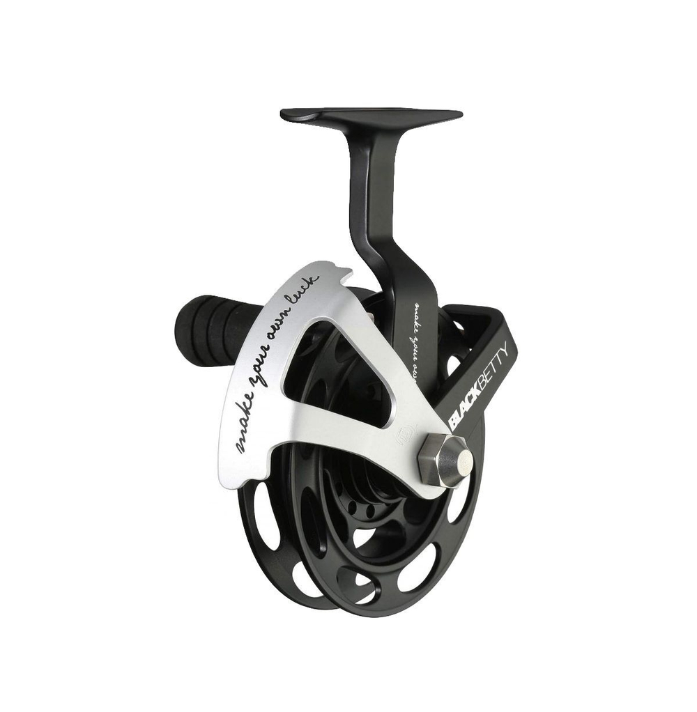 Катушка для рыбалки 13 Fishing Black Betty Inline Ice Reel 1:1 Gear Ratio, с двух сторон (LH+RH), вес - 187гр