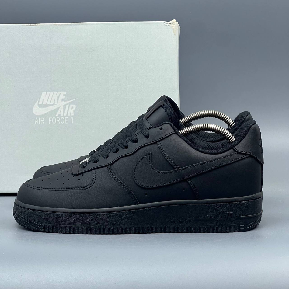 Кроссовки Nike AirForce 1 Black #52 (черн.)