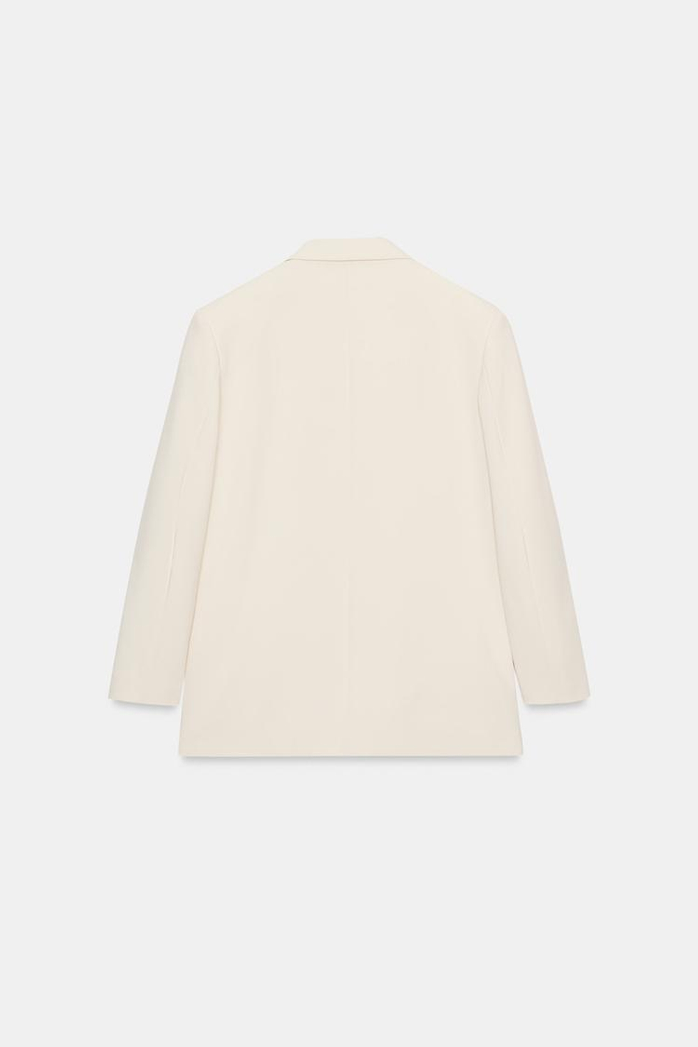 ZARA ДВУБОРТНЫЙ БЛЕЙЗЕР ОВЕРСАЙЗ, ЖЕЛТОВАТО-БЕЛЫЙ