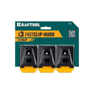 KRAFTOOL KC-3 для системы быстрого крепления FastClip, пластиковые, 3 шт., клипсы (38779)