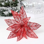 Украшение новогоднее «Пуансеттия - Блестящее утро» 33 см, Красный