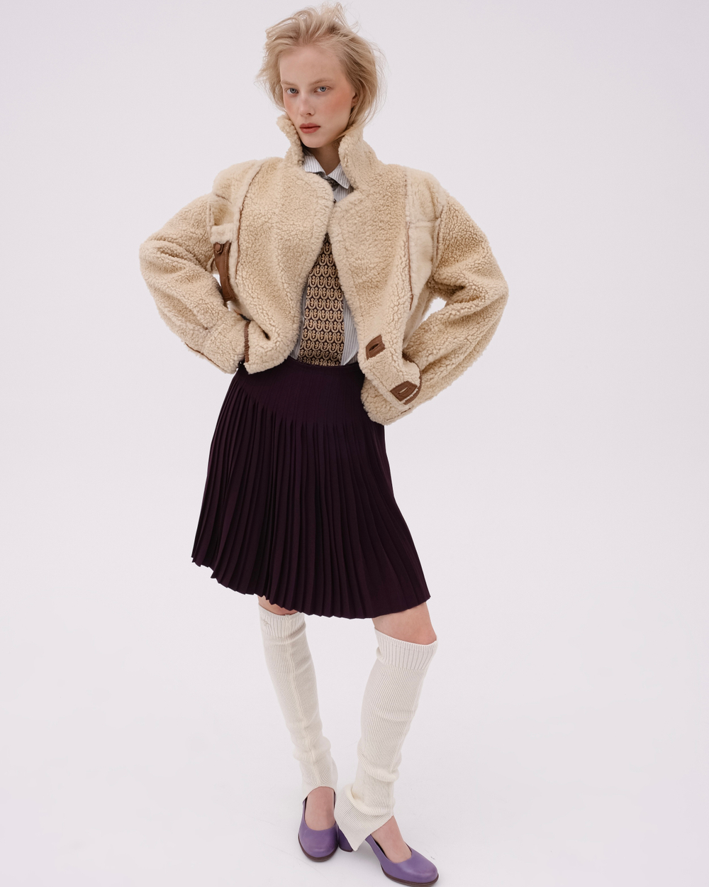 Гамаши с декорированным вырезом Бисквит