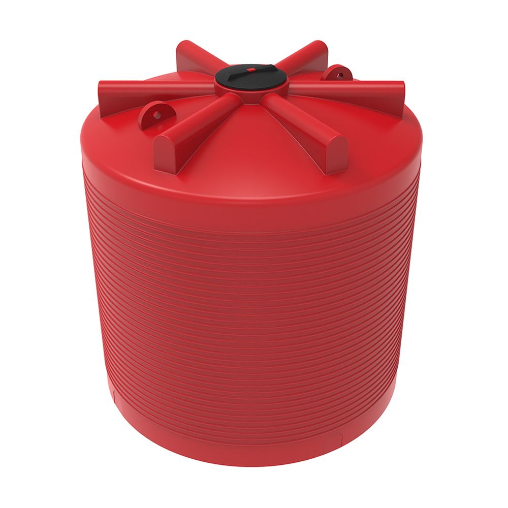 Емкость КАС 7500 ЭВЛ красный ЭкоПром ЭВЛ 1.5 7500 л. вертикальная цилиндрическая (2230x2230x2360см;195кг;Красный) - арт.557645