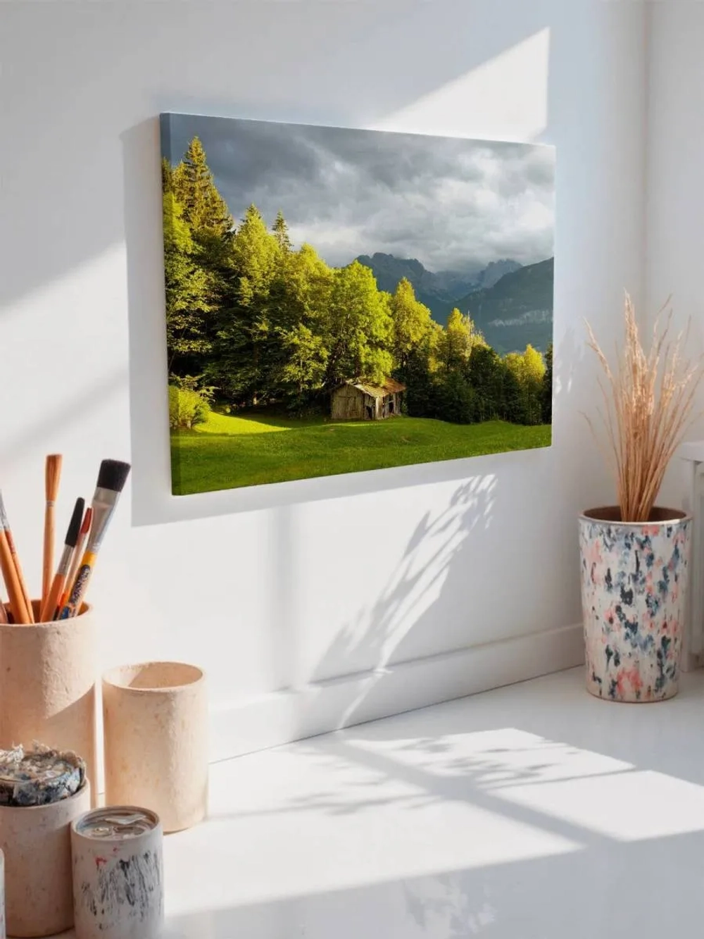 Картина на стену 40 X 50 Домик в горах