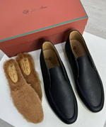 Лоферы Loro Piana с меховой стелькой