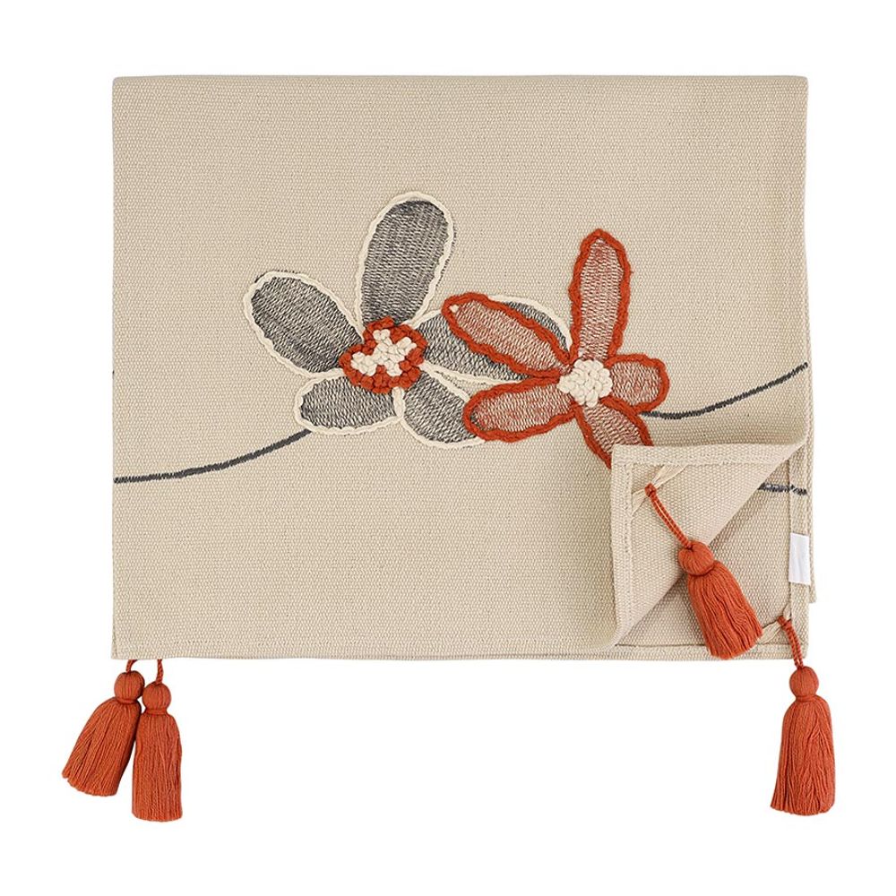 Дорожка на стол Stone flowers из коллекции Ethnic, 45х150 см