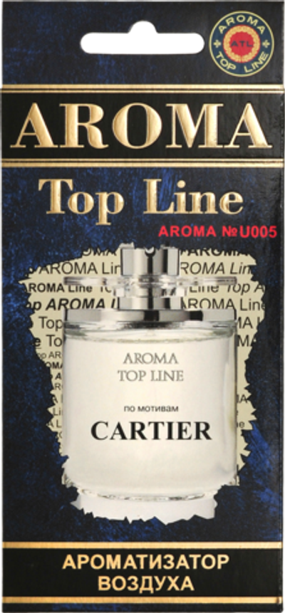 Ароматизатор для автомобиля AROMA TOP LINE №u005 eau de CARTIER картон