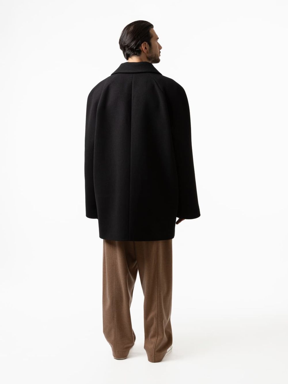 Пальто Dryg двубортное короткое черное