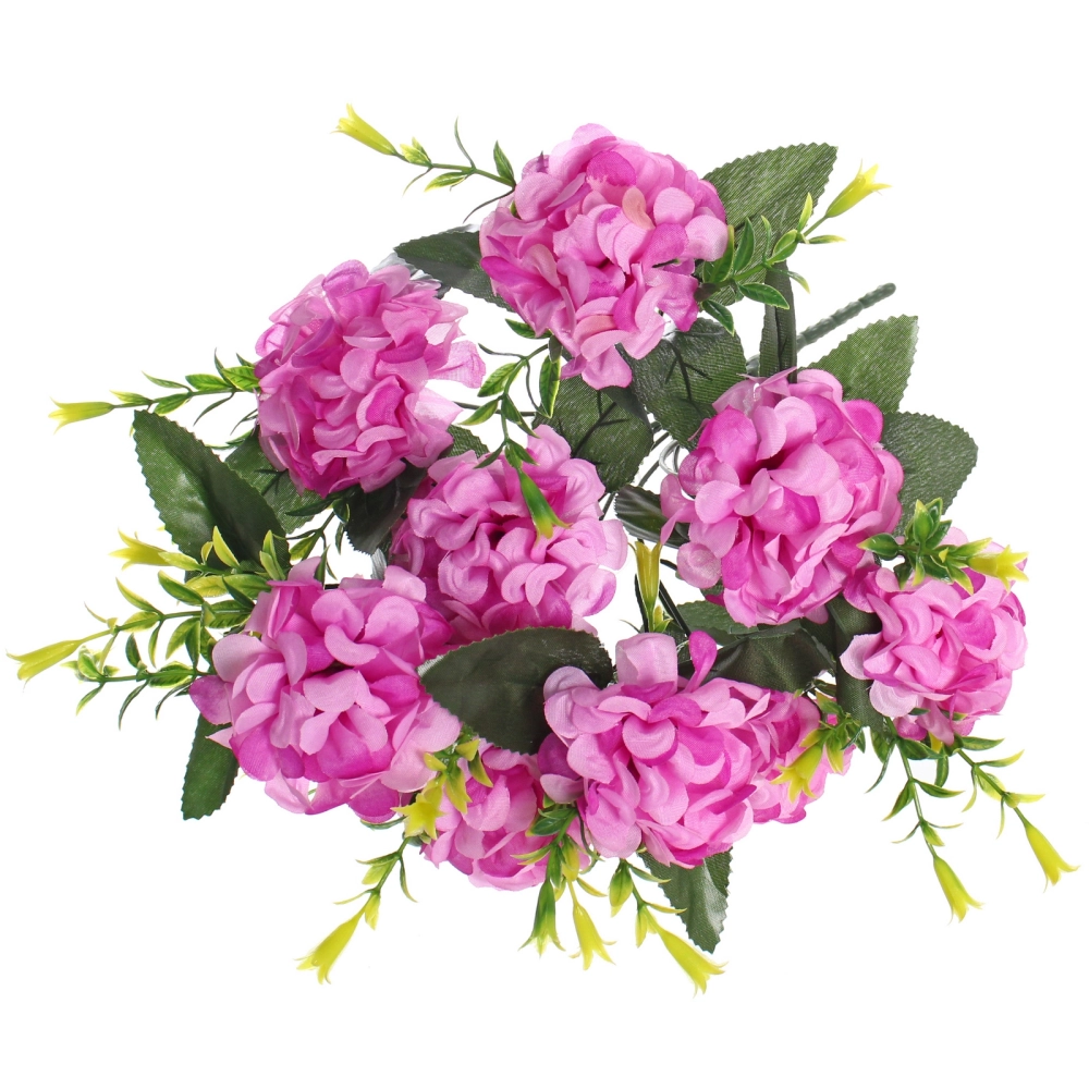 Искусственные цветы «Цветочная мелодия» Гортензии 40см 10 цветков сиреневые