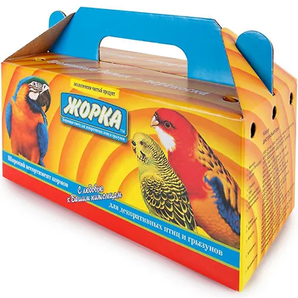 Переноска картон для мелких животных ЖОРКА малая с ручкой - 10*10*20 см