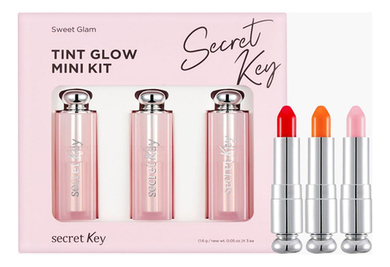 Secret Key Набор мини-тинтов, усиливающих натуральный цвет губ - Sweet glam tint glow mini, 3,5г*3шт