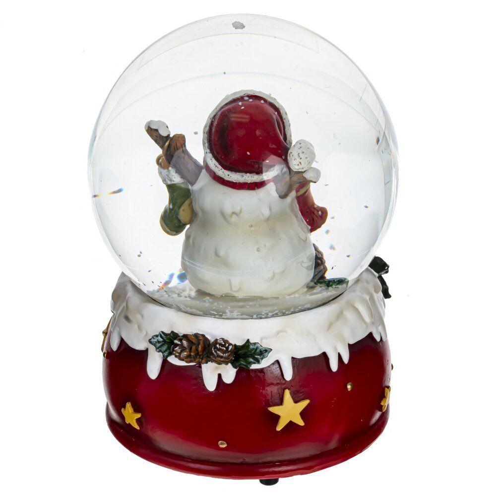 GAEM Фигурка декоративная в стекл. шаре "Снеговик" с музыкой, D 10 см, L10 W10 H14,5 см