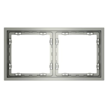 Рамка пластиковая VOLTUM S70 на 2 поста, (сталь)