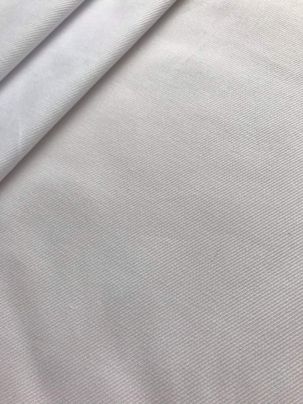Коттон однот брючный, белый twill satin