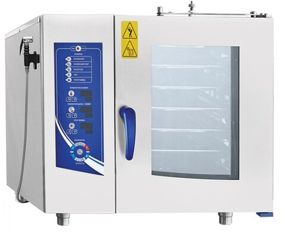 11000015964 Абат Пароконвектомат ПКА 6-1/1ПМФ2 (морской, парогенератор, память на 110 программ приготовления, 6хGN-1/1, вся нерж, без г/емкостей, 3х-канальный щуп, регулировка влажности, вентилятор: реверс + 5 скоростей, фиксация двери, крепление к полу)