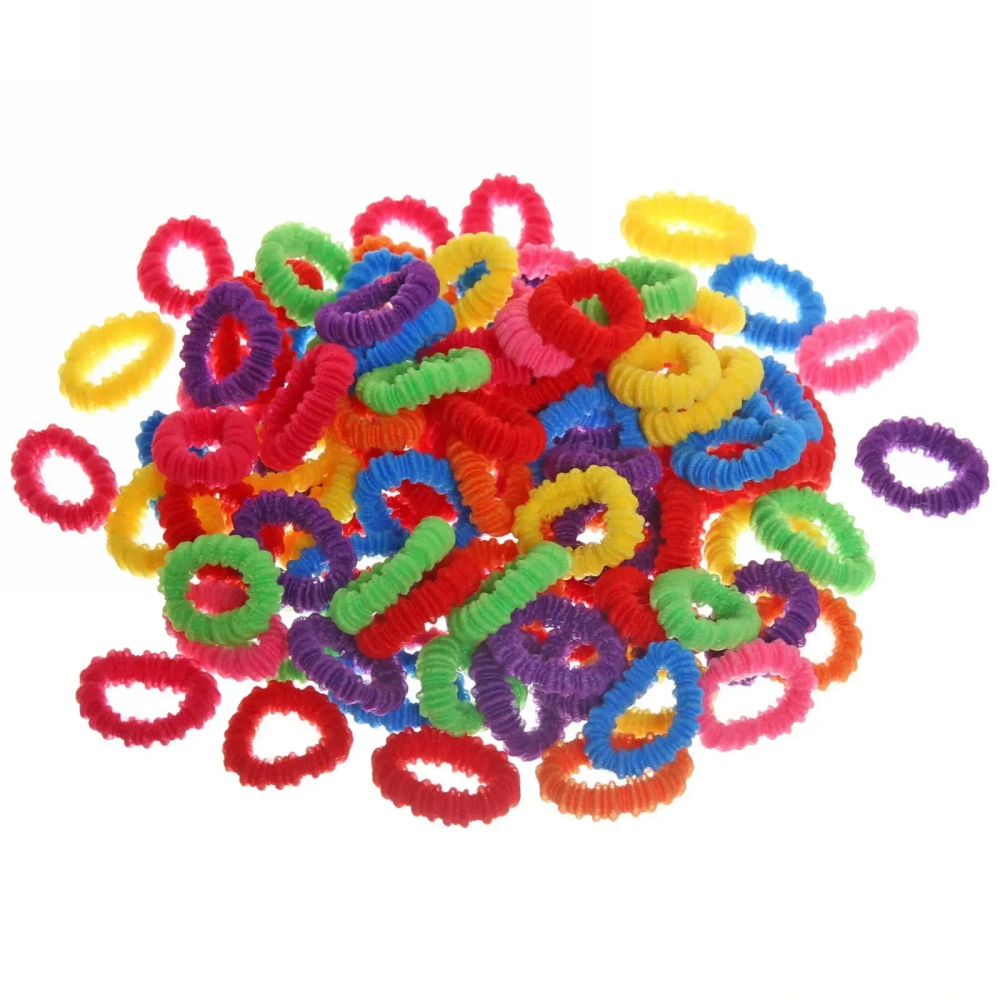 Резинки для волос 100шт «Кокетка - Колечки Гофре», цвет микс, d-2,7●