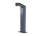 Светильник уличный Такоми серый 220V w15*7,5 h80 Led 10W (4000K) Декоративная подсветка синяя.