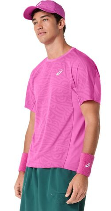 Мужская теннисная футболка Asics Match Jacquard Short Sleeve - digital sakura