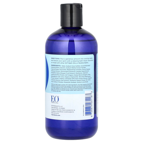 EO Products, пена для ванны Sunday Soak, Simply Unscented (просто без запаха), 355 мл (12 жидк. унции)